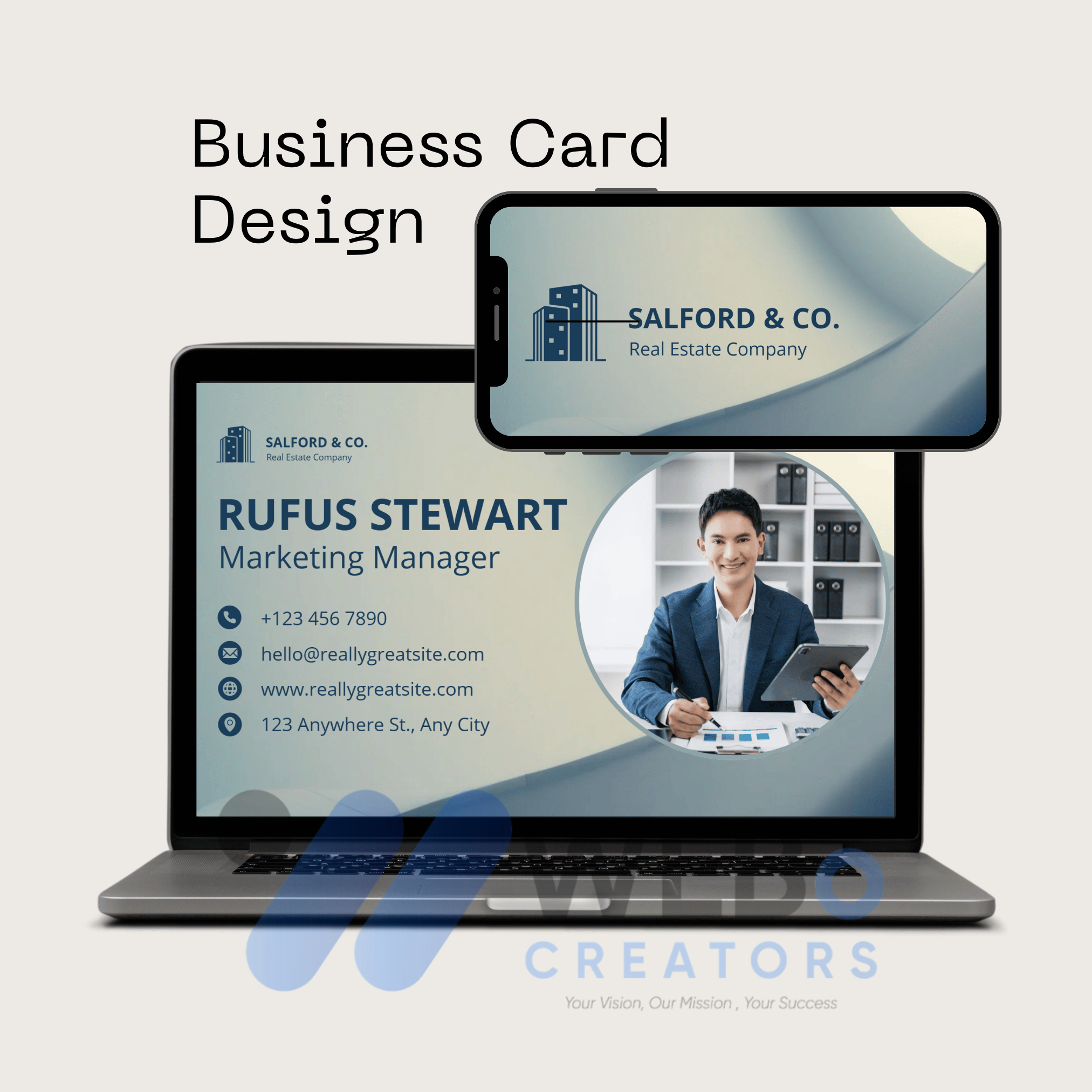 business-card-design creative minimalist concept